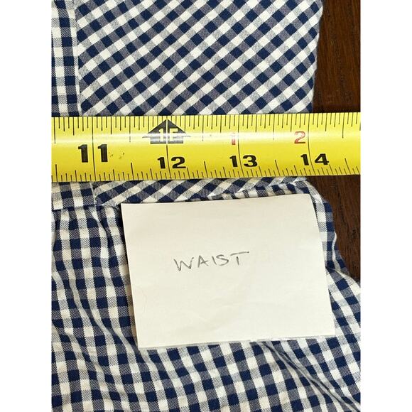 Caroline Constas Blue & White Gingham Maxi Dress Bows Smocked Black Small - Picture 8 of 9